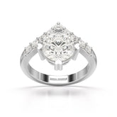 3.02 CT Round Cut Classic Lab Diamond Ring